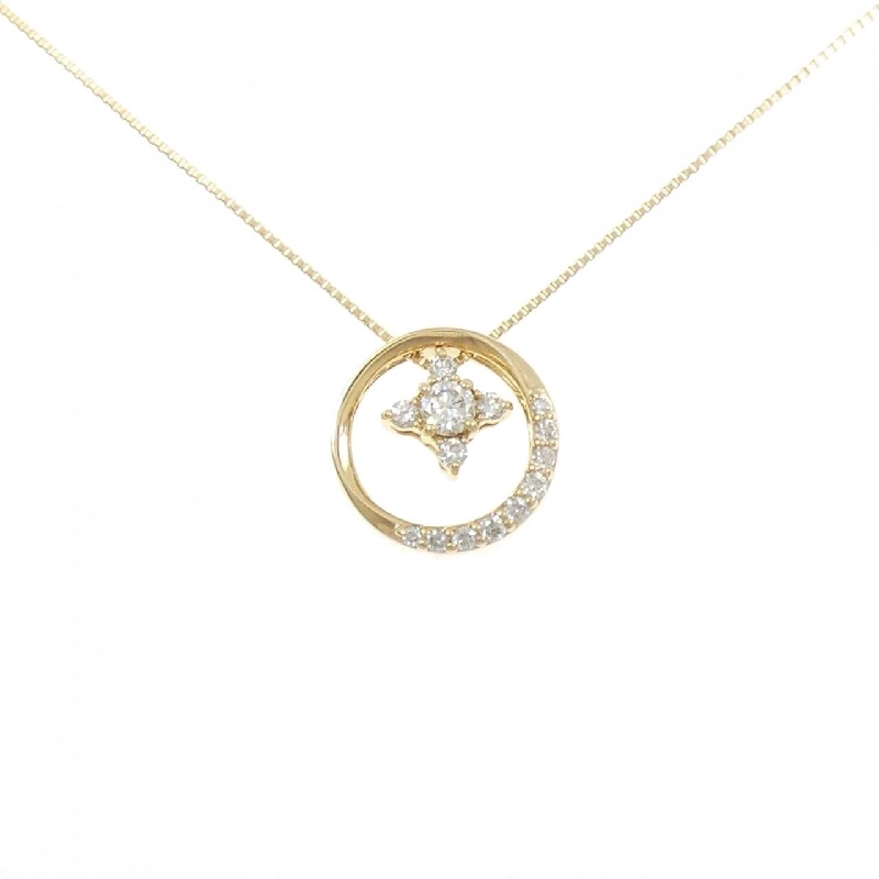 K18YG 2WAY Dây chuyền kim cương 0.142CT - Hàng hiệu Chính hãng 857896