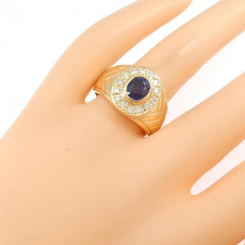 Nhẫn Sapphire K18YG 1.69CT - Hàng hiệu Chính hãng 849709