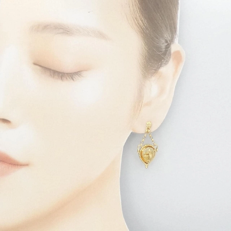 K18YG Citrine Bông tai - Hàng hiệu Chính hãng 872229