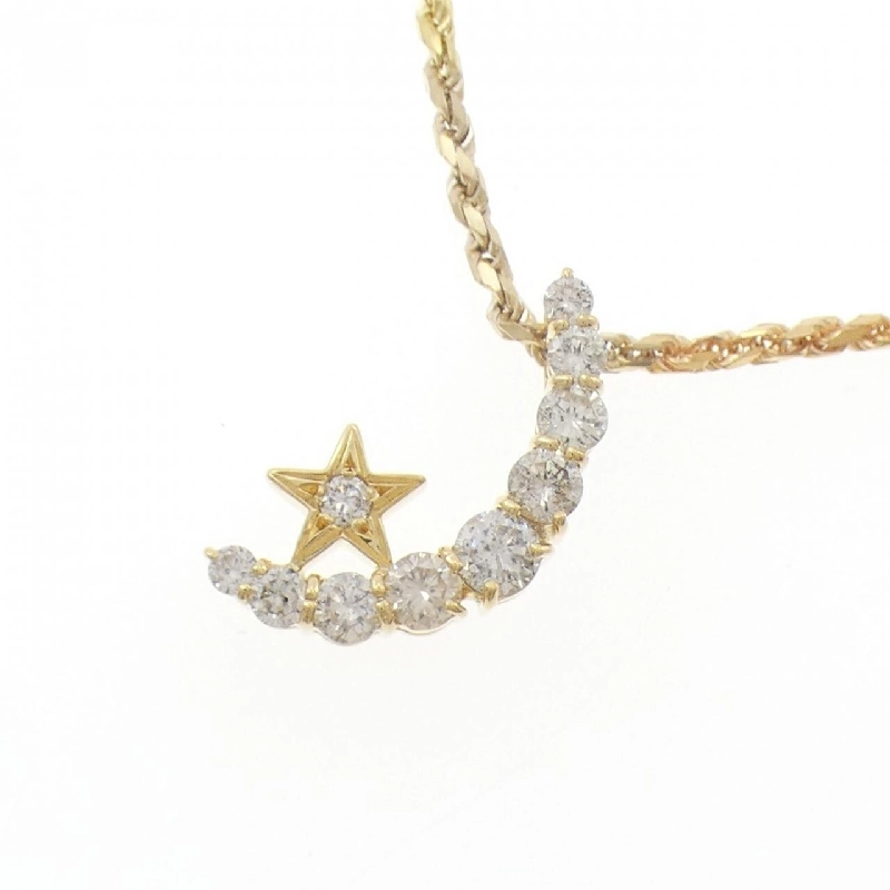 K18YG/750YG Mặt Trăng × Ngôi Sao Dây Chuyền Kim Cương 1.00CT - Hàng hiệu Chính hãng 856586