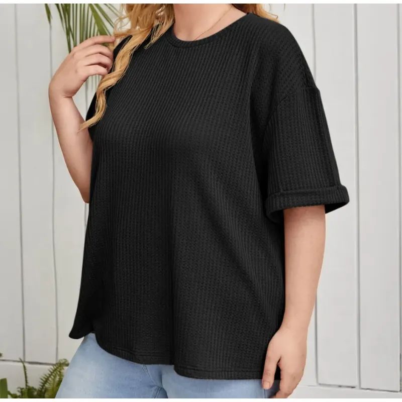 Áo thun trơn dệt kim bigsize 756607