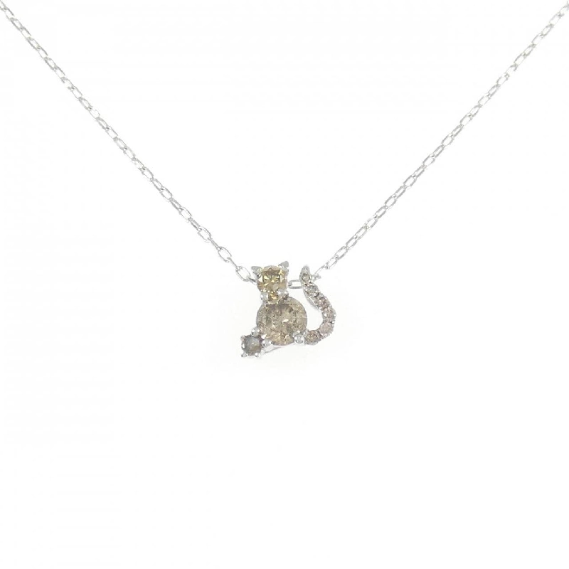 K18WG Dây chuyền kim cương mèo 0.50CT - Hàng hiệu Authentic 861382
