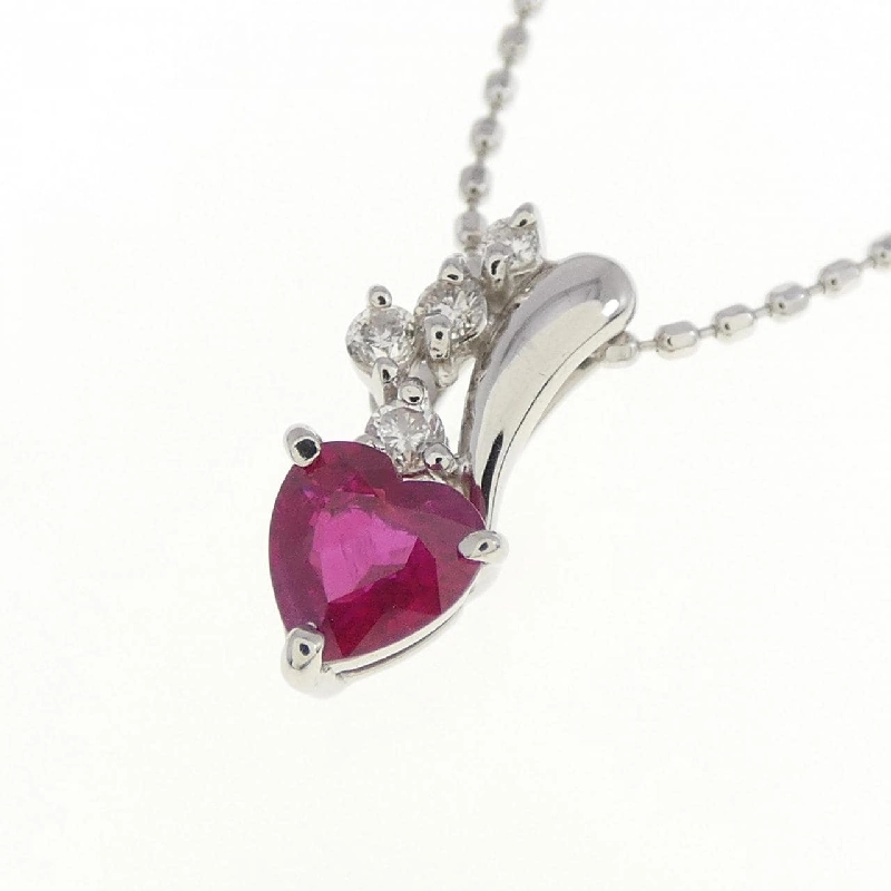 PT/K18WG Dây chuyền hình trái tim Ruby 0.31CT - Hàng hiệu Chính hãng 868398