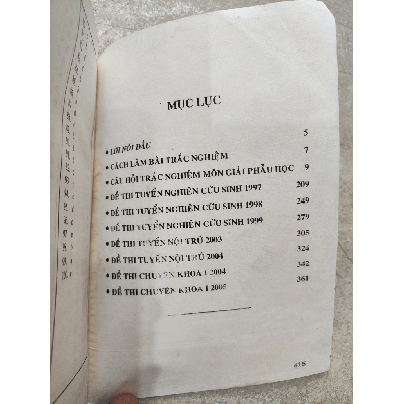 Câu Hỏi Trắc Nghiệm Giải Phẩu Học - Bộ Môn Giải Phẩu Học 507093