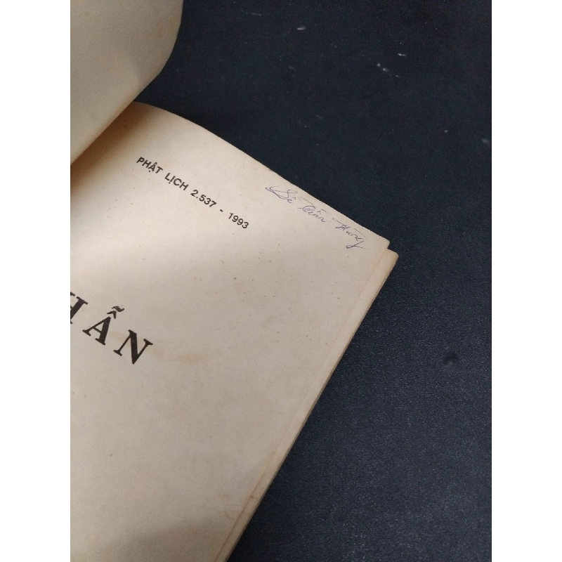 Nhẫn mới 70% ố vàng có viết tên trang đầu 1993 HCM1008 Thích Nhựt Long TÂM LINH - TÔN GIÁO - THIỀN 916745