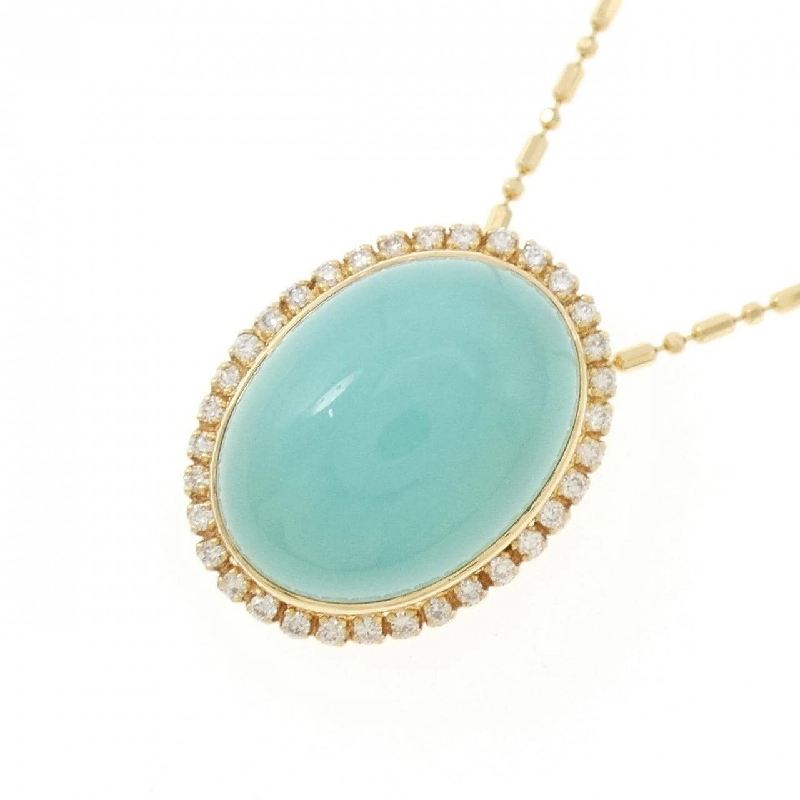 K18YG Mặt dây chuyền ngọc lam 8.17CT - Hàng hiệu Chính hãng 857130