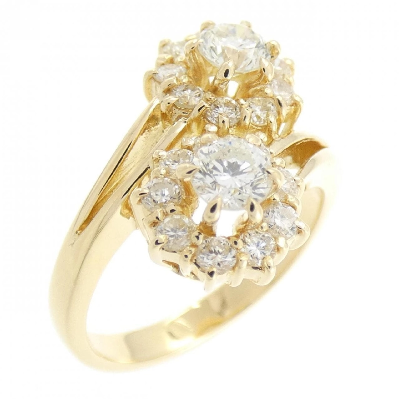 Nhẫn kim cương hoa K18YG 1.05CT 668744