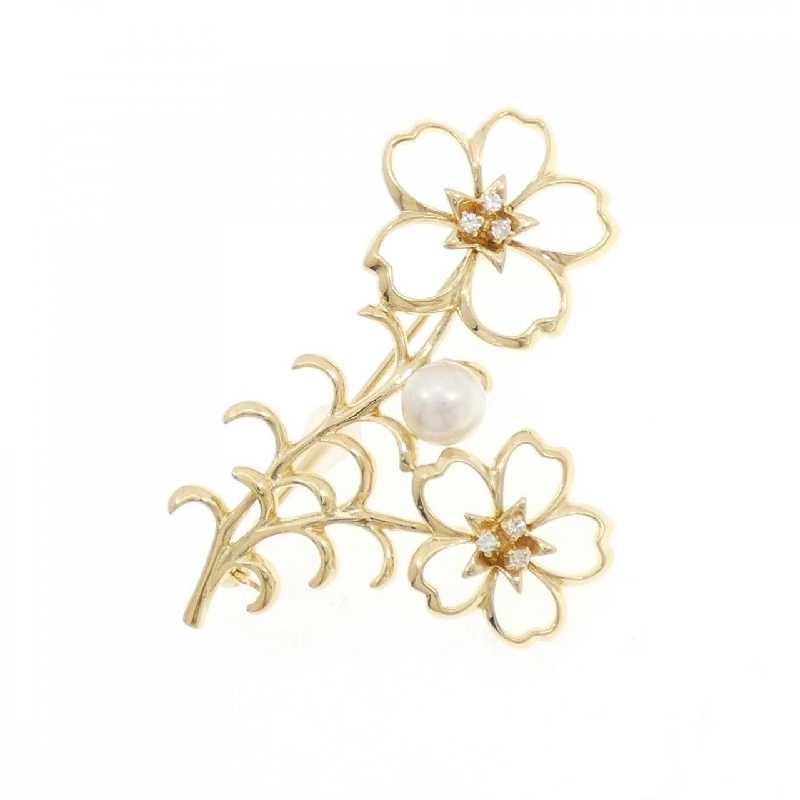 Brooch ngọc trai Akoya hoa Mikimoto 6.3mm - Hàng hiệu Authentic 845631