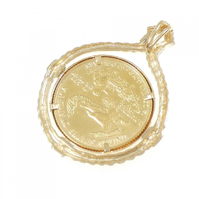 K18YG(枠) Nhẫn kim cương đồng xu 0.13CT - Hàng hiệu Chính hãng 864222