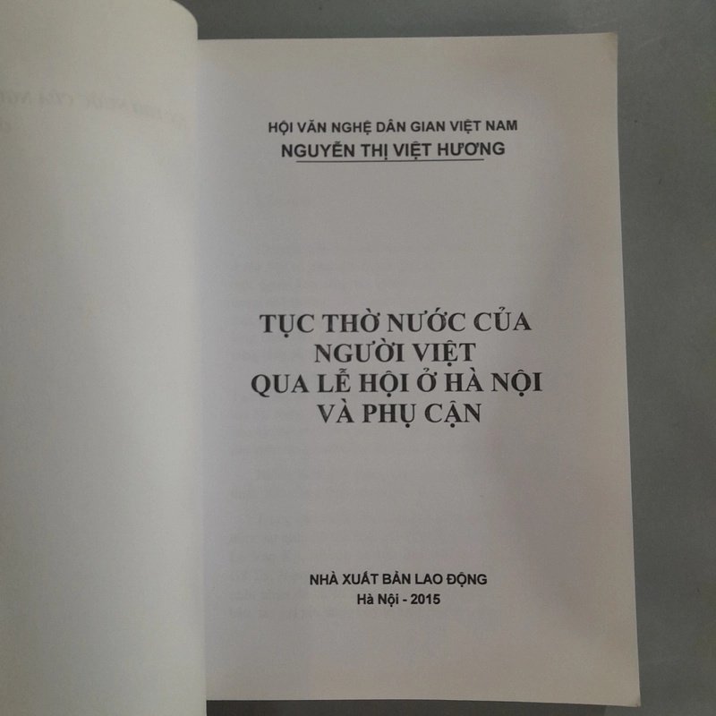 TỤC THỜ NƯỚC CỦA NGƯỜI VIỆT - NGUYỄN THỊ VIỆT HƯƠNG 494704