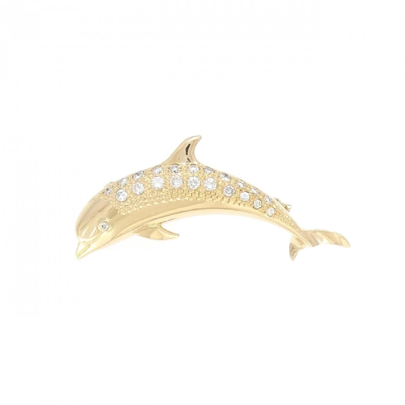 K18YG Cá heo Kim cương Brooch 0.48CT - Hàng hiệu Chính hãng 873865