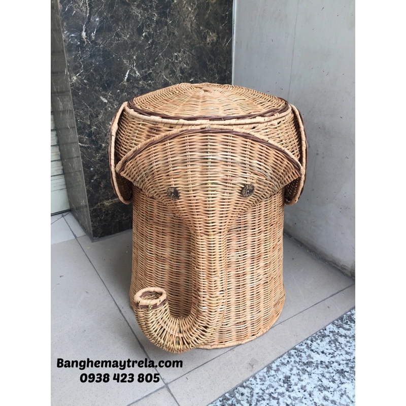 Sọt đựng đồ mây tre đan hình gấu 548134