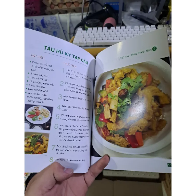 500 món chay thanh tịnh tập 9 Nguyễn Dzoãn Cẩm Vân mới 90% sách màu 2019 KỸ NĂNG HCM1709 560004