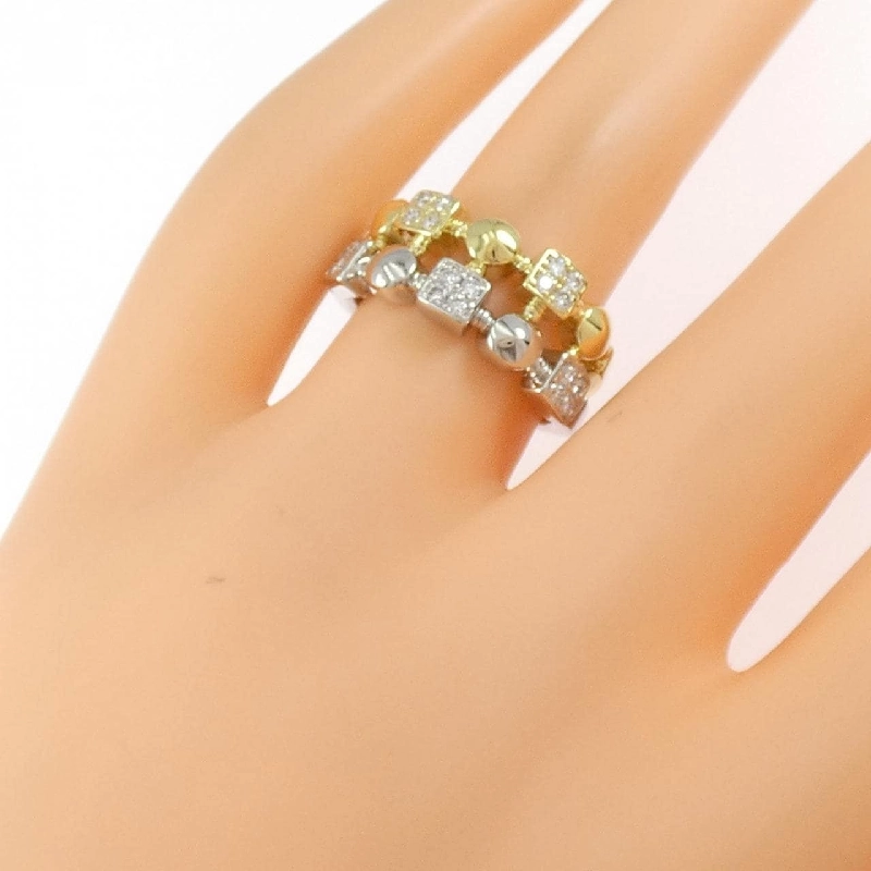 Nhẫn kim cương 750YG/PT900 0.31CT 668783