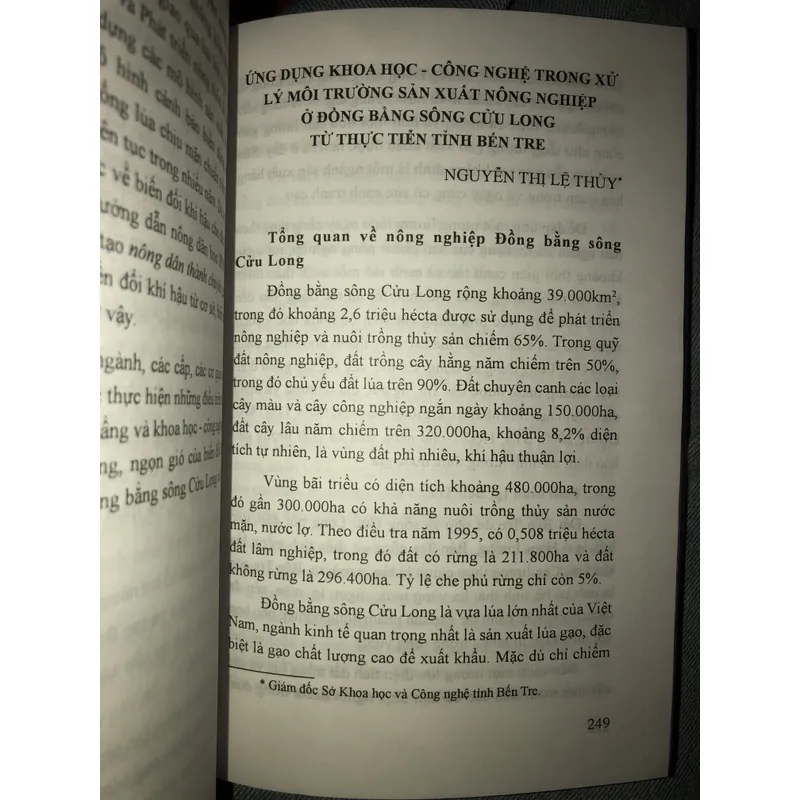 Khoa học - Công nghệ trong phát triển nông nghiệp bền vững vùng đồng bằng sông Cửu Long  722951