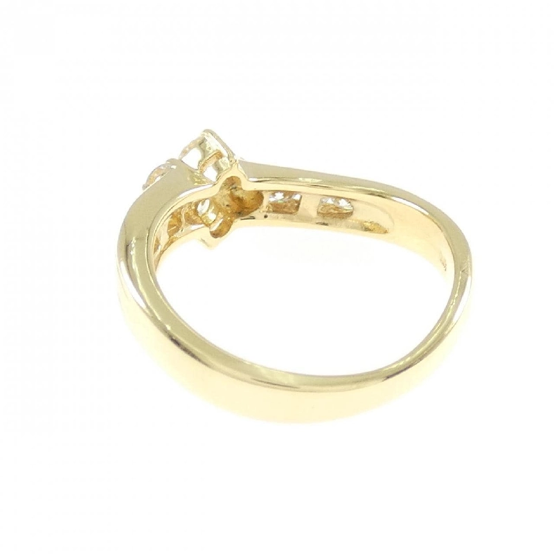 Nhẫn kim cương hoa K18YG 0.52CT 667705