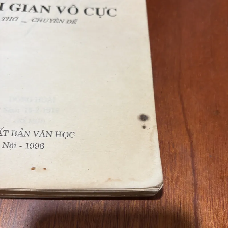 II Văn Học: Thời Gian Vô Cực (Thơ, Chuyên Đề) - Đông Hoài - 1996 781583