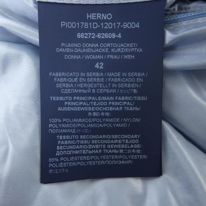 Herno CAPPA IN NYLON ULTRALIGHT PI001781D Áo khoác lông - Hàng hiệu Authentic 818042