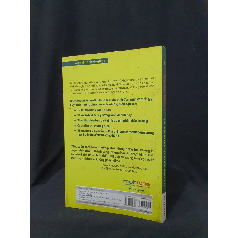 10 Lời khuyên khởi nghiệp mới 80% 2016 -HCM205 Caspian Woods SÁCH KỸ NĂNG 914568