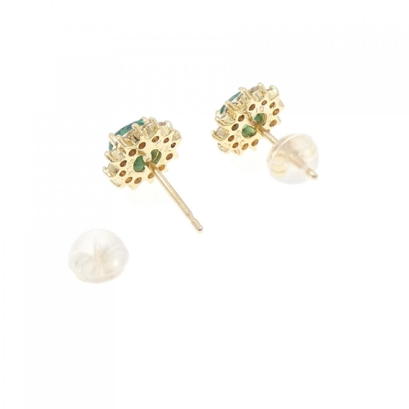 K18YG Bông tai Ngọc lục bảo 0.72CT - Hàng hiệu Chính hãng 866401