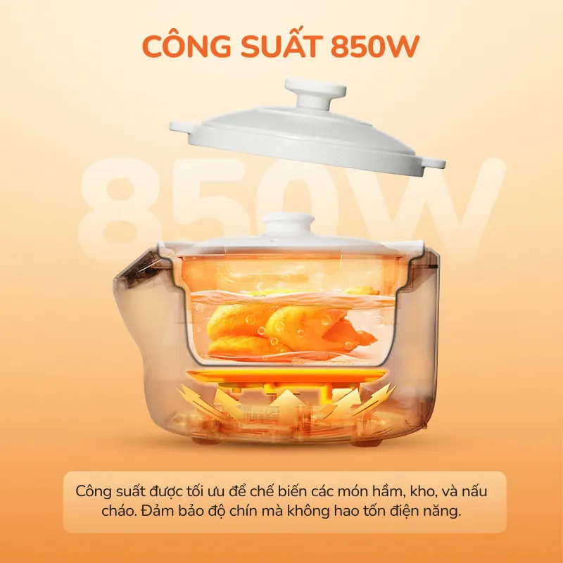 🍲 Nồi Dưỡng Sinh Unie USC888 – Nấu Chậm Giữ Trọn Dinh Dưỡng, Ăn Ngon Sống Khỏe 722723