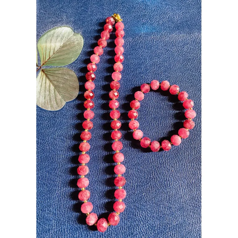 Bộ vòng cổ vòng tay ruby tự nhiên 931417