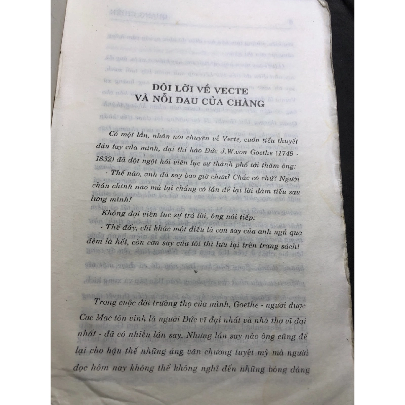 Nỗi đau của chàng Vecte 1999 mới 65% ố bẩn cong ẩm nhẹ Goethe HPB0906 SÁCH VĂN HỌC 914829