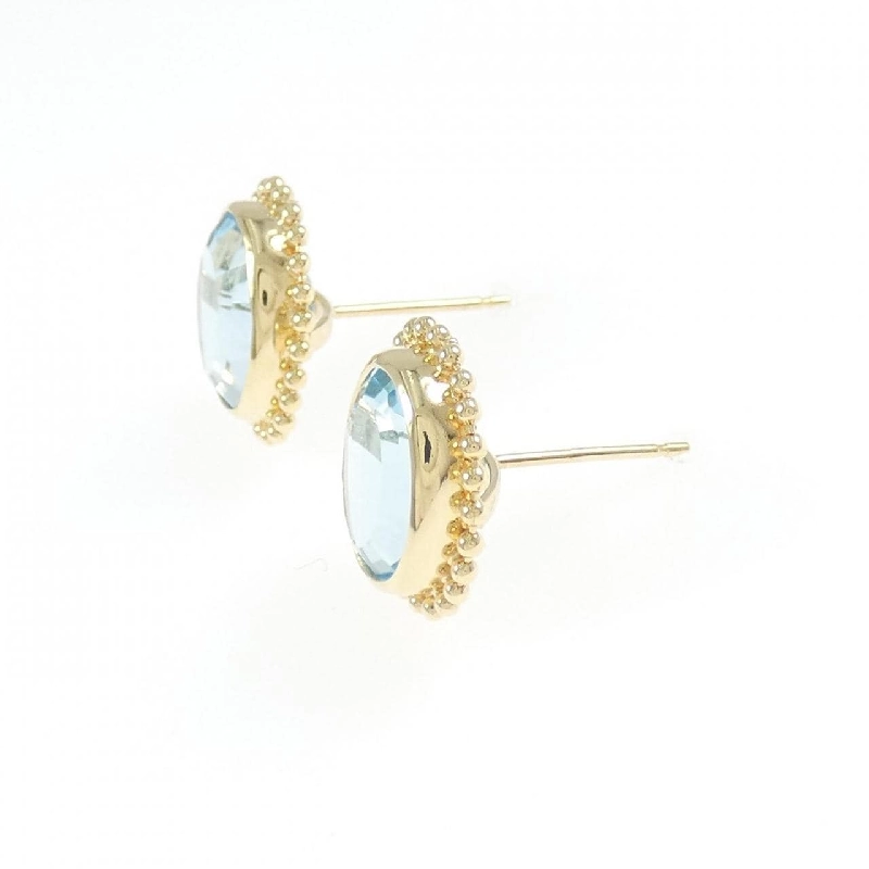 K18YG Blue Topaz Bông tai - Hàng hiệu Chính hãng 868903