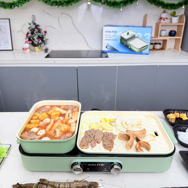 Kalite KLG333 – Bếp Lẩu Nướng 2in1, Nướng + Lẩu Siêu Tiện 🎉🔥 738666