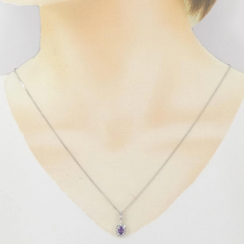 Dây chuyền Sapphire K18WG 0.61CT - Hàng hiệu Chính hãng 859171