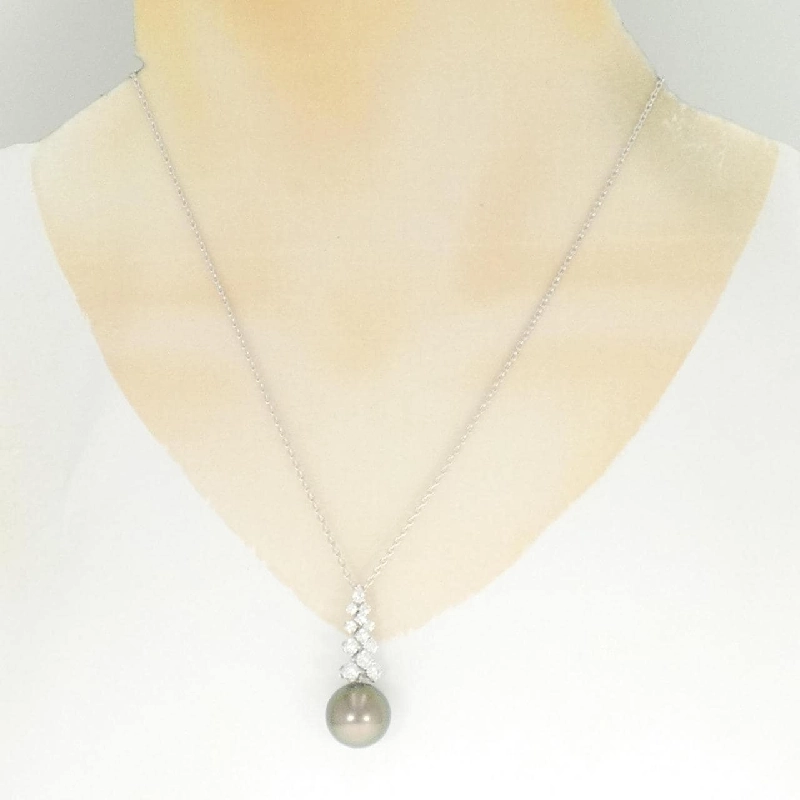 Mikimoto Ngọc trai đen dây chuyền 14.2mm - Hàng hiệu Authentic 839620