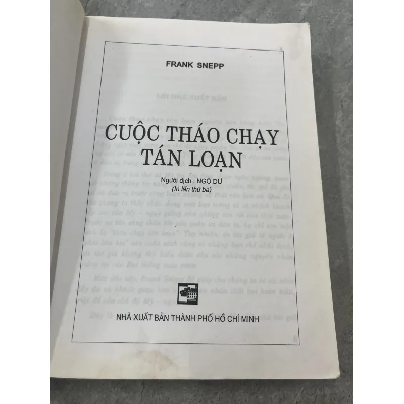 CUỘC THÁO CHẠY TÁN LOẠN - NGÔ DƯ 927118