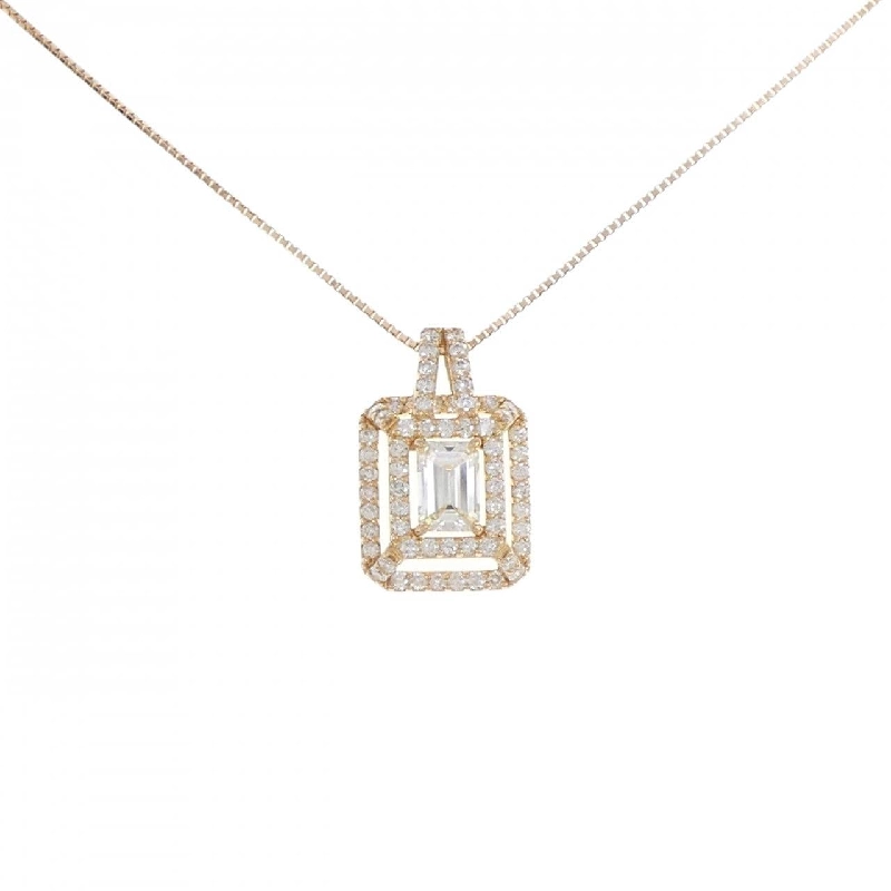 K18PG Dây chuyền kim cương 0.685CT - Hàng hiệu Authentic 859857