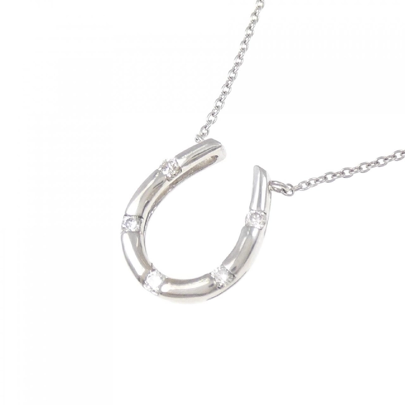 K18WG Móng ngựa Dây chuyền kim cương 0.10CT - Hàng hiệu Chính hãng 857541