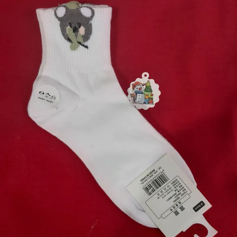 Combo 3 đôi vớ trắng cổ cao, họa tiết dễ thương  1001134