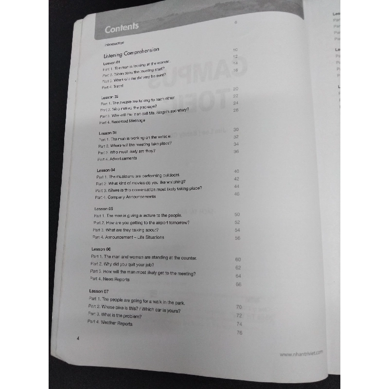 Campus Toeic mới 70% ố vàng, rách gáy nhẹ (Kèm CD) 2019 HCM2606 Jim Lee Sandy Cho HỌC NGOẠI NGỮ 915911