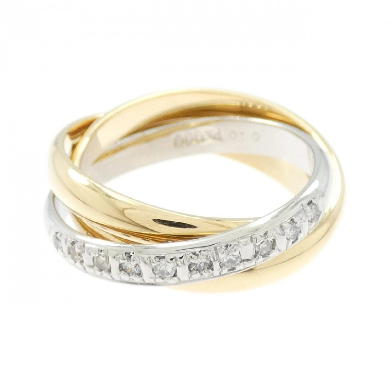 Nhẫn kim cương K18YG/PT900 0.10CT - Hàng hiệu Authentic 852736