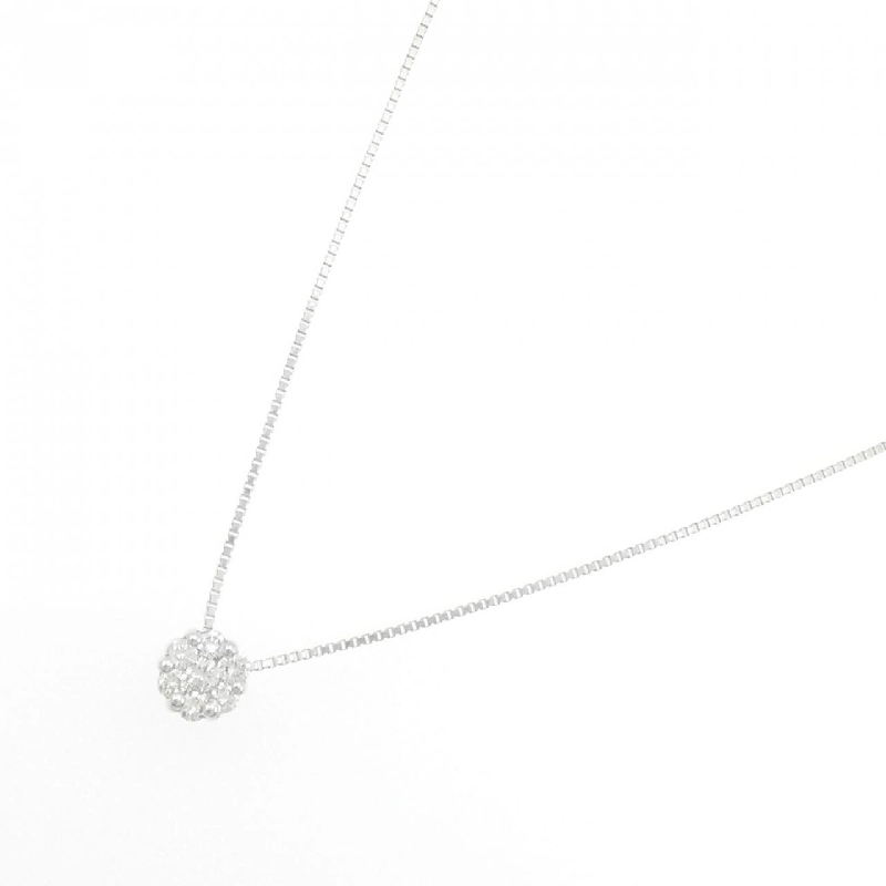 K18WG Hoa Hồng Kim Cương Dây Chuyền 0.22CT - Hàng hiệu Chính hãng 864203