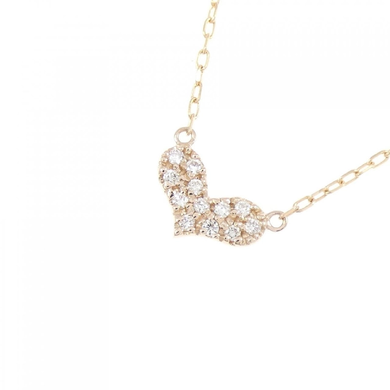K18PG/K18YG Dây chuyền kim cương hình trái tim 0.10CT - Hàng hiệu Chính hãng 860740