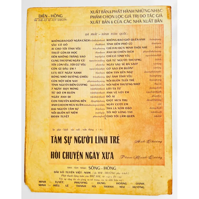 Tờ Nhạc Lính 1964: ANH VỀ VỚI EM - Trần Thiện Thanh (NXB Diên Hồng - Bản Gốc) 728099
