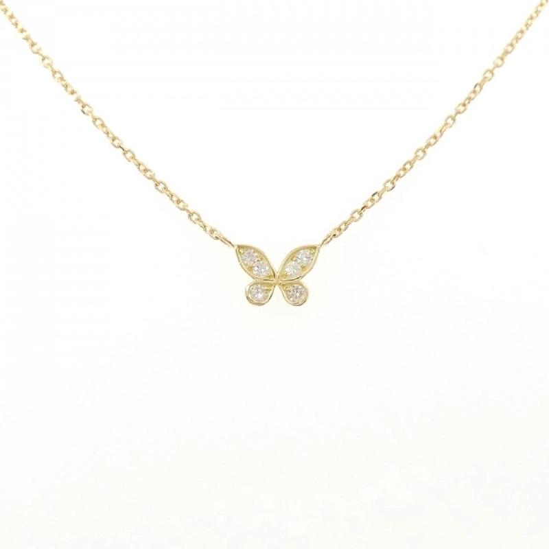 K18YG Bướm Kim Cương Dây Chuyền - Hàng hiệu Chính Hãng 863224