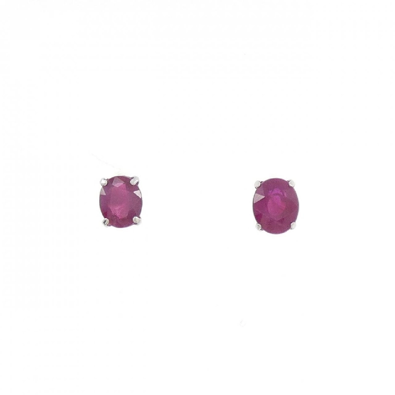 K18WG Bông tai Ruby 1.10CT - Hàng hiệu Chính hãng 869630