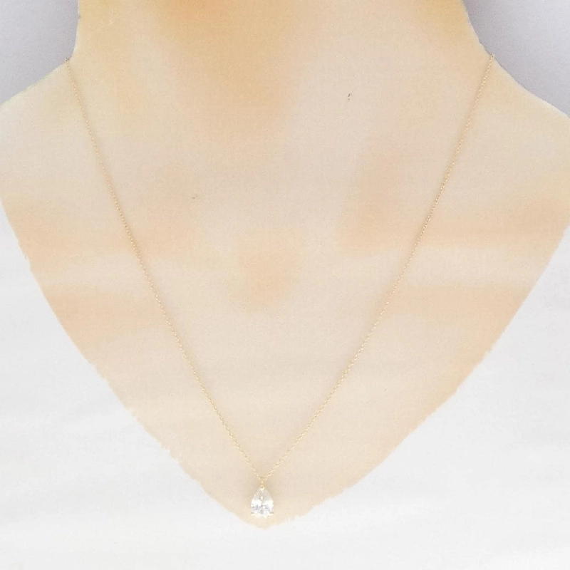K18YG Dây chuyền kim cương 1.038CT H SI2 hình giọt nước - Hàng hiệu Authentic 879758