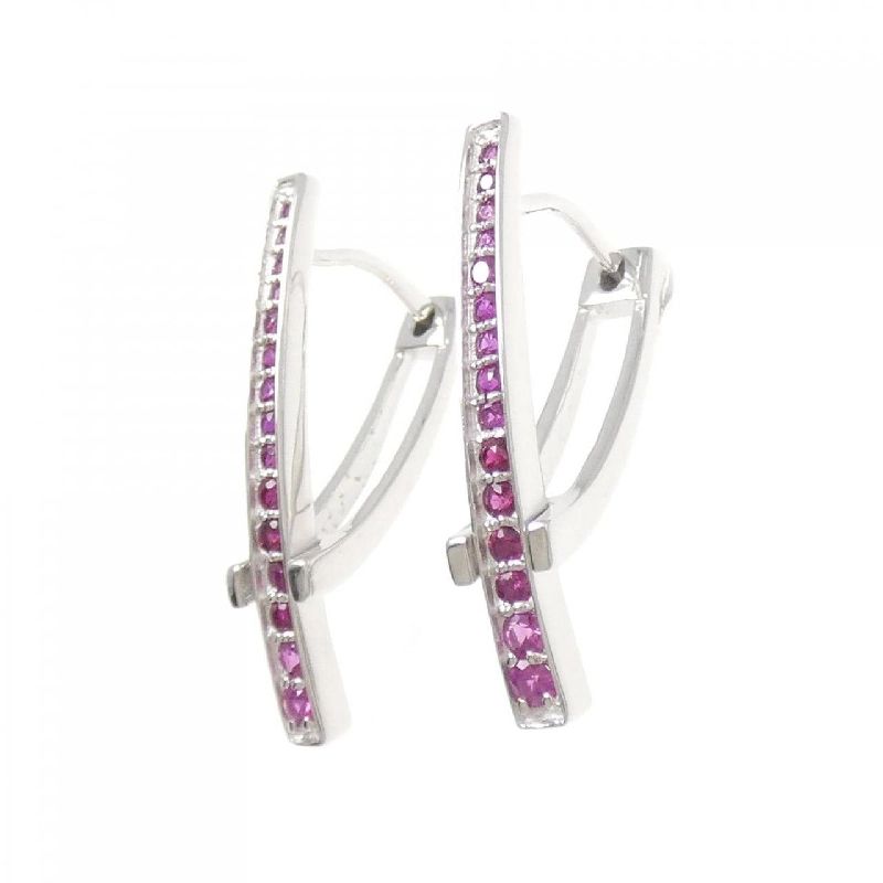 K18WG Bông tai Ruby 0.6CT - Hàng hiệu Chính hãng 867955