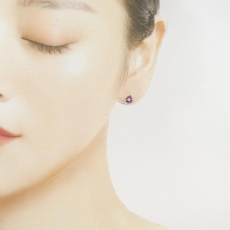 Bông tai Ruby K18WG Hoa 0.32CT - Hàng hiệu Chính hãng 869519