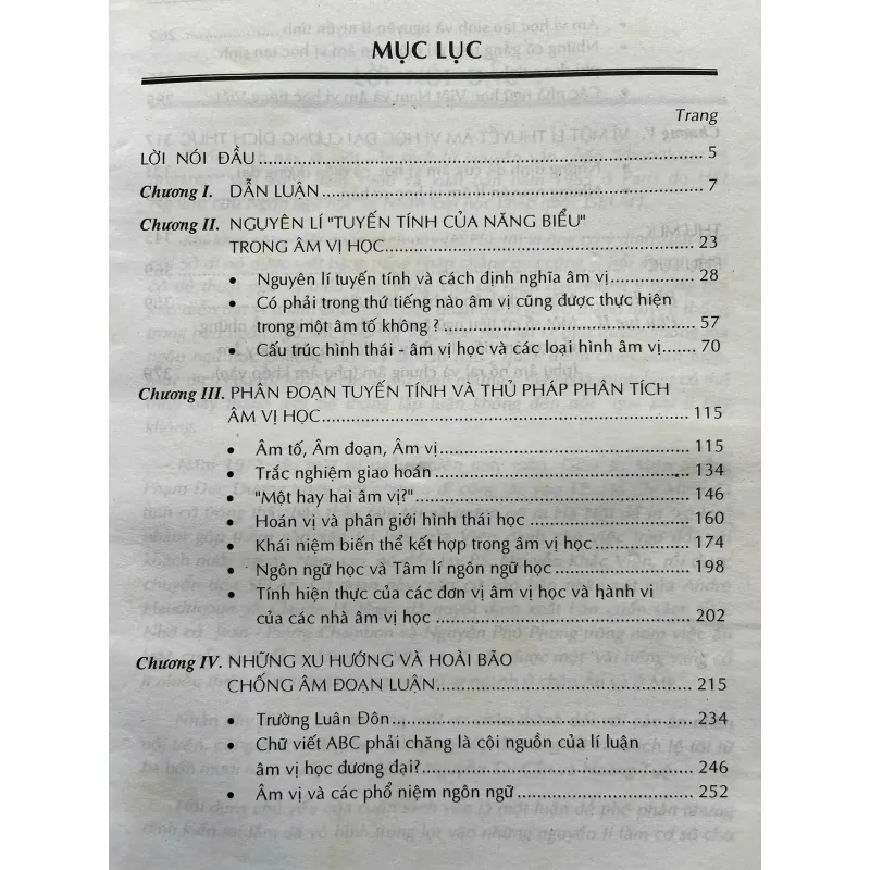 ÂM VỊ HỌC VÀ TUYẾN TÍNH SUY NGHĨ VỀ NHỮNG ĐỊNH ĐỀ CỦA ÂM VỊ HỌC ĐƯƠNG ĐẠI 759134