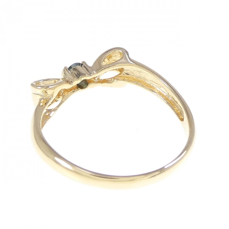 Nhẫn kim cương K18YG hình ruy băng 0.10CT 668563