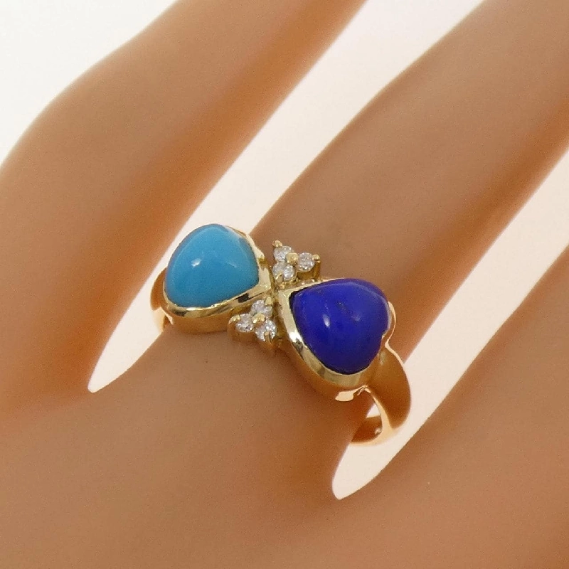 Nhẫn đá màu hình trái tim K18YG - Hàng hiệu Authentic 851791