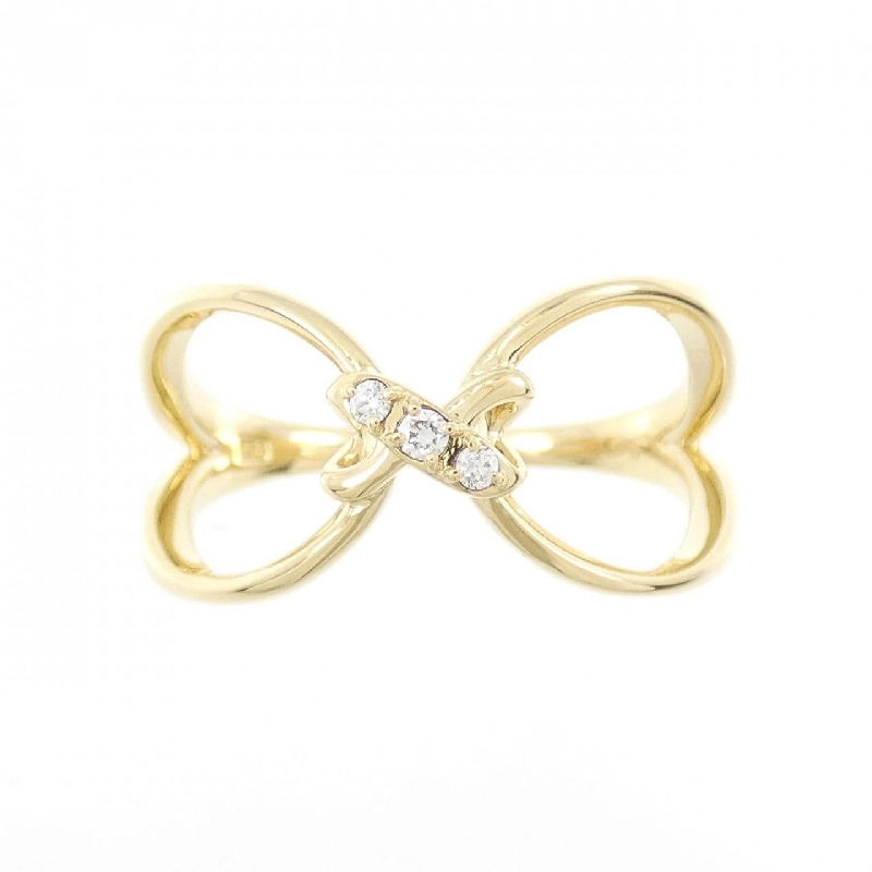 Nhẫn kim cương ba viên K18YG 0.03CT 672103