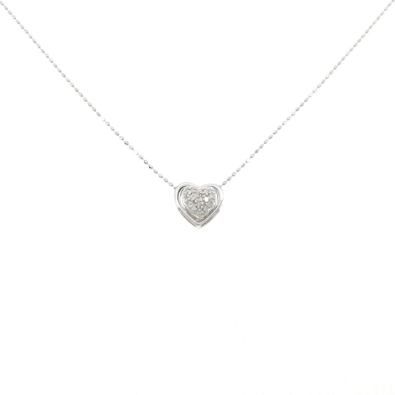 K18WG 2WAY Heart Diamond Necklace 0.09CT - Hàng hiệu Authentic 863108